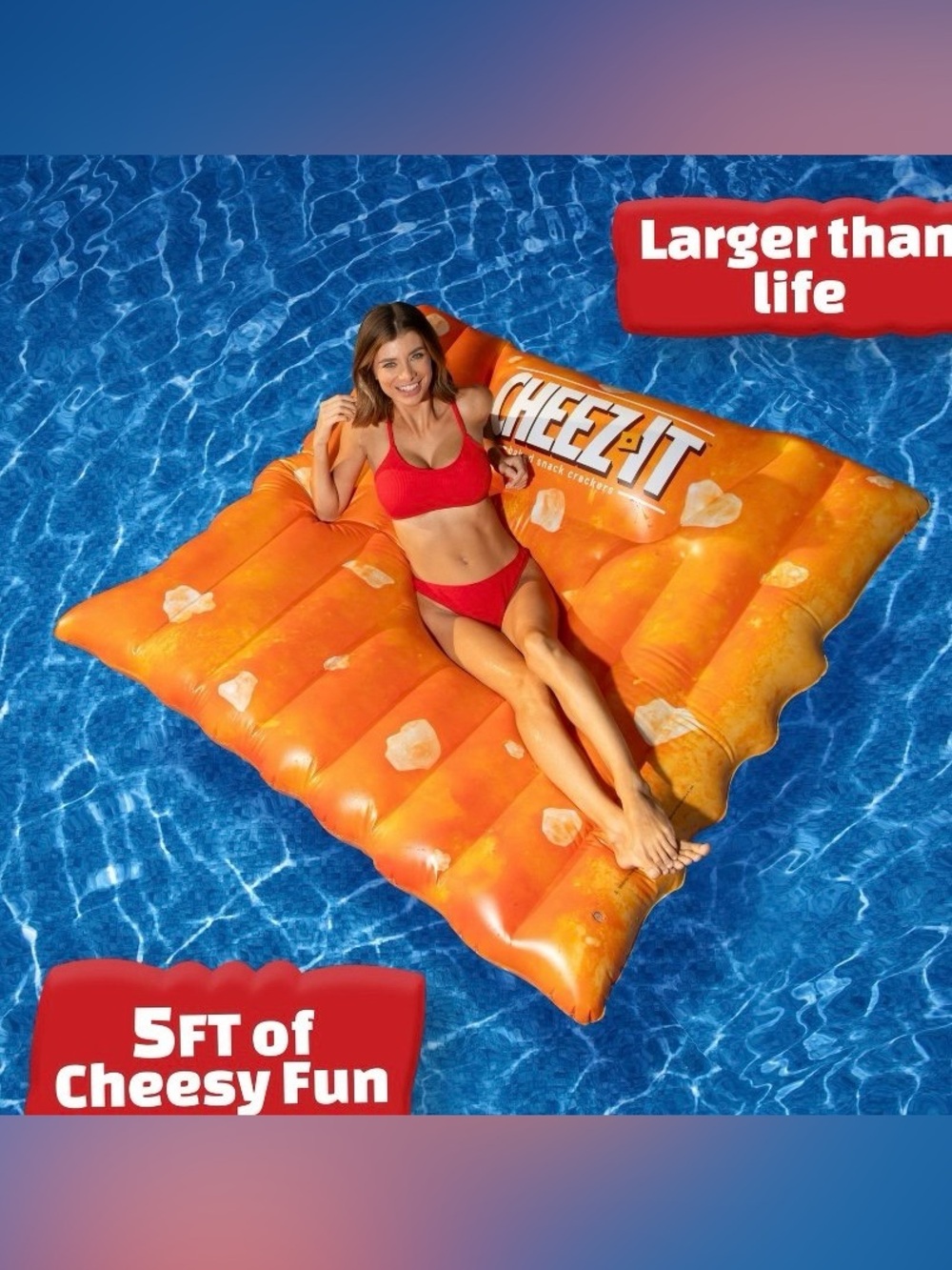 Cheez-It Inflatable Pool Float - Bright Orange - Picture 2 of 3